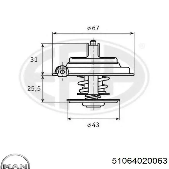 Автомобільний термостат MAN 51064020063 ціна, від 11.04 USD