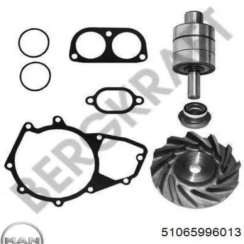 Ремкомплект помпи води 51065996013 MAN