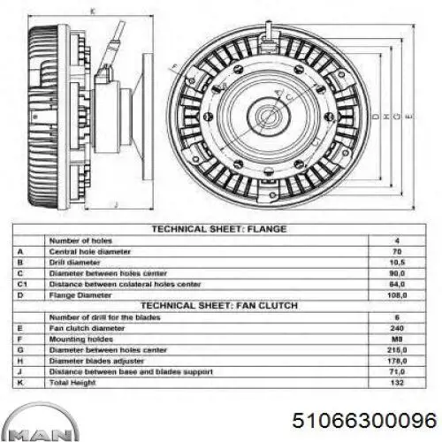 В'язкова муфта вентилятора MAN 51066300096 ціна, від 340.71 USD