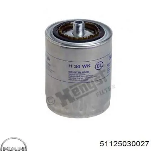 Фільтр тонкого очищення палива MAN 51125030027 ціна, від 27.94 USD