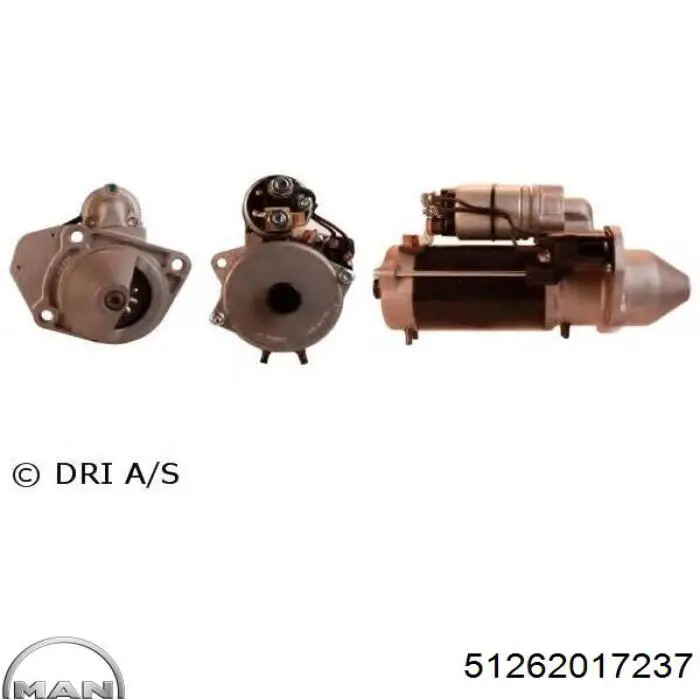 Стартер MAN 51262017237 ціна, від 339.48 USD