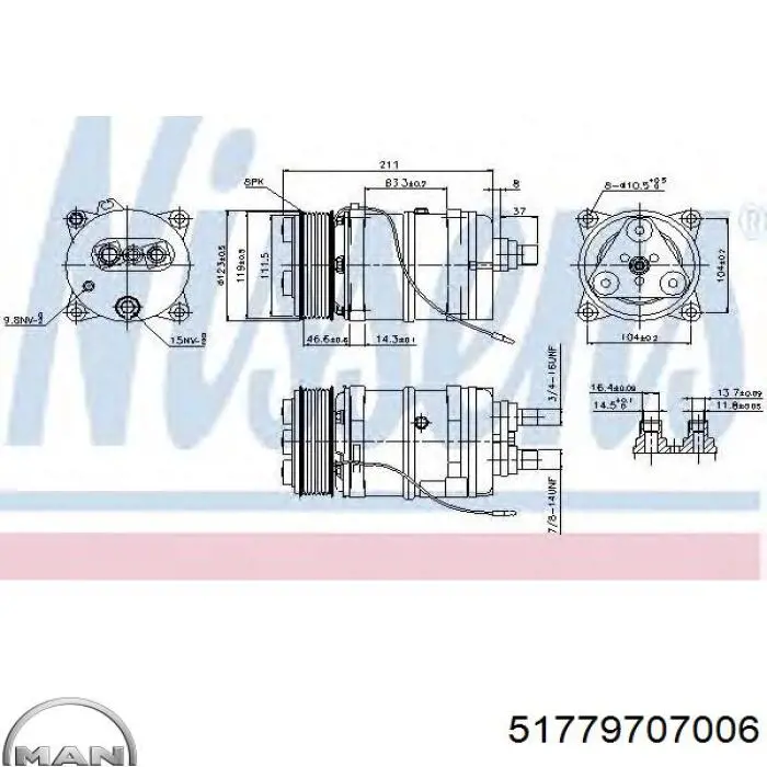 Компресор системи кондиціювання Nissens 899919 ціна, від 193.86 USD