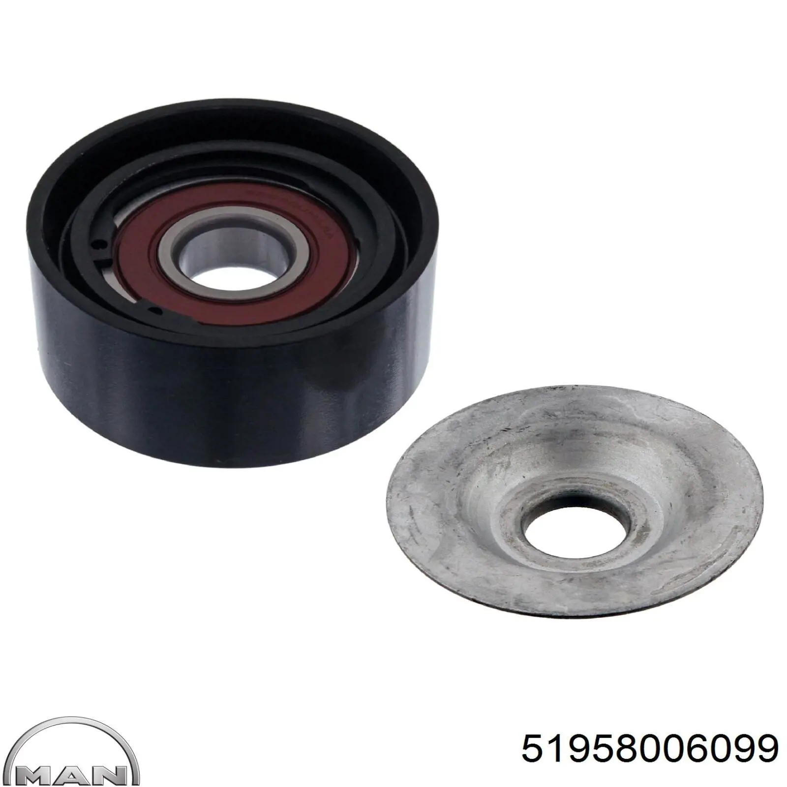 Ролик приводного ременя, паразитний MAN 51958006099 ціна, від 29.90 USD
