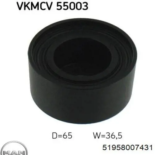 51958007431 MAN Паразитний провідний ролик