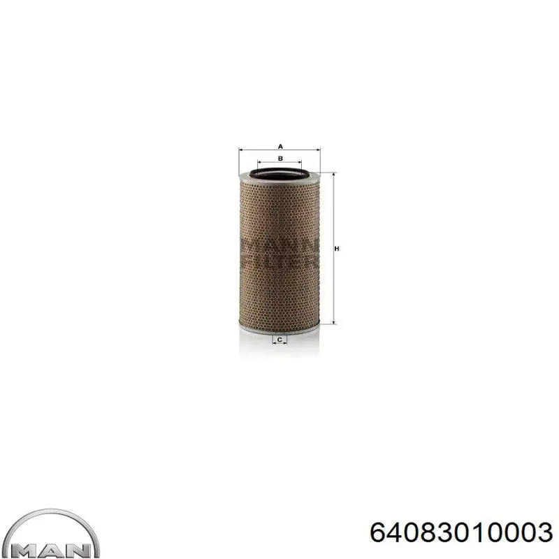 Елемент повітряного фільтра MAN 64083010003 ціна, від 54.77 USD