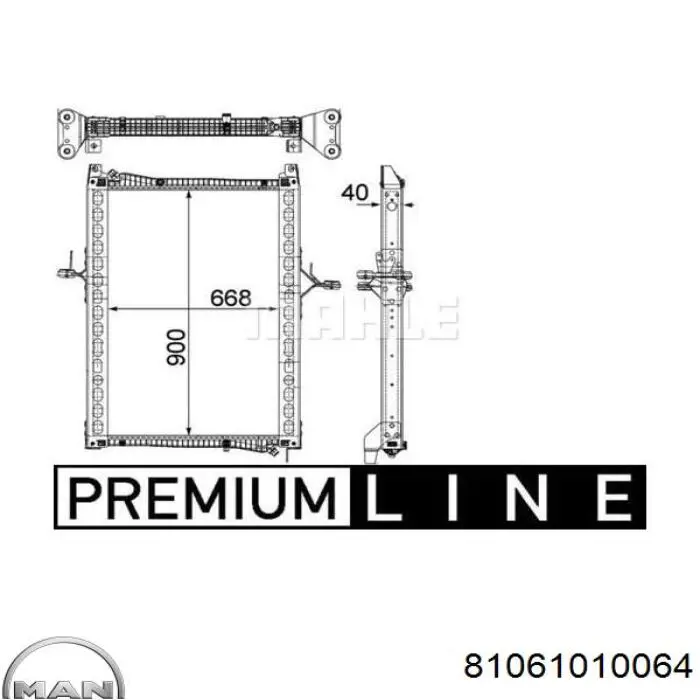 Радіатор основний Mahle Original CR1160000P ціна, від 685.27 USD