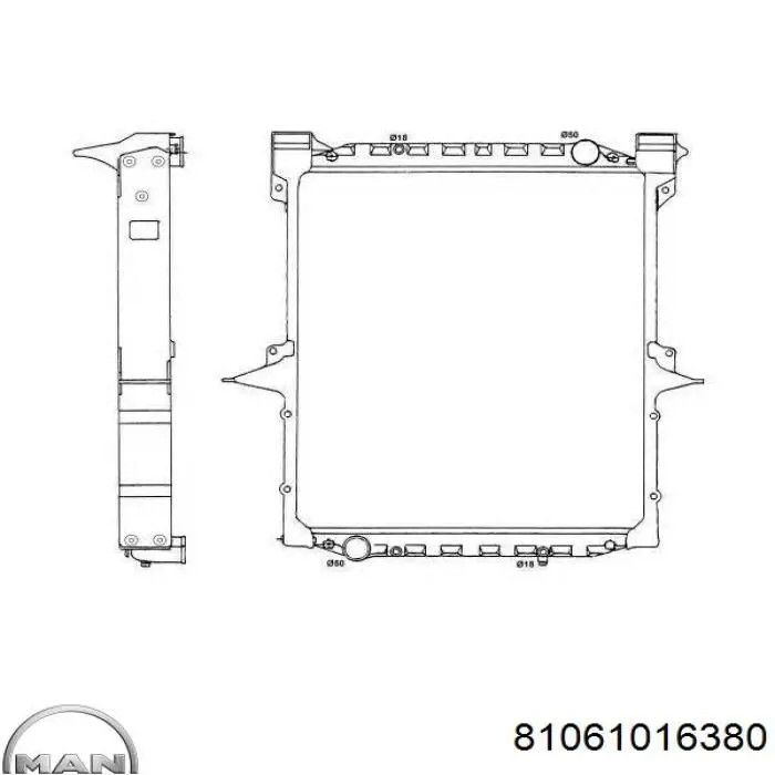 Радіатор 81061016380 MAN