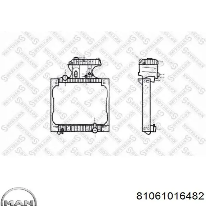Радіатор основний MAN 81061016482 ціна, від 635.19 USD