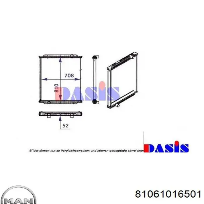 Радіатор основний MAN 81061016501 ціна, від 331.49 USD