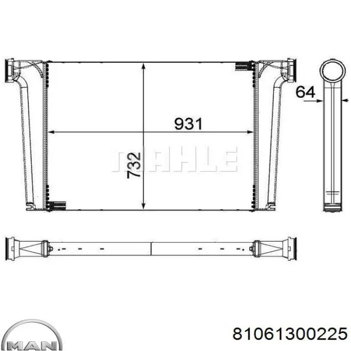 Система охолодження наддувочного повітря MAN 81061300225 ціна, від 2023.57 USD