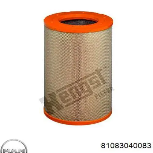 Елемент повітряного фільтра MAN 81083040083 ціна, від 52.54 USD