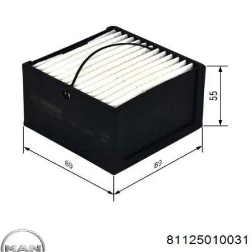 Фільтр тонкого очищення палива MAN 81125010031 ціна, від 11.85 USD