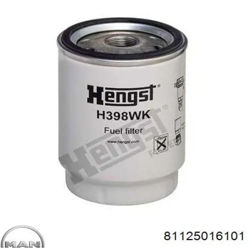 Фільтр тонкого очищення палива MAN 81125016101 ціна, від 39.05 USD