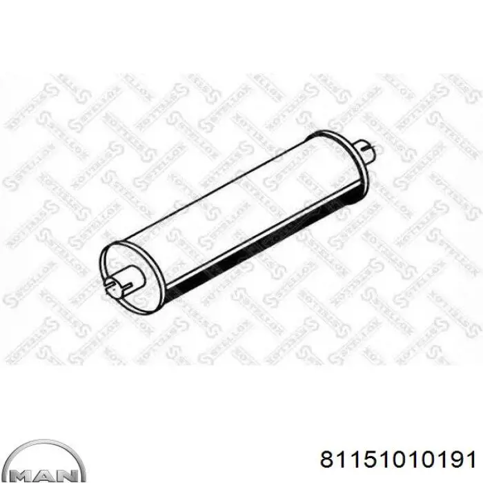 Глушник, середня і задня частина MAN 81151010191 ціна, від 63.95 USD