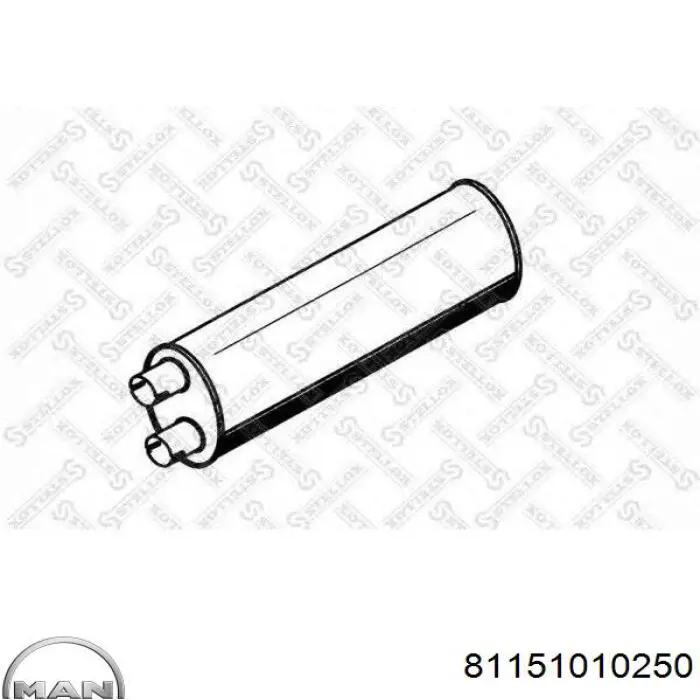 Глушник, середня і задня частина MAN 81151010250 ціна, від 87.86 USD