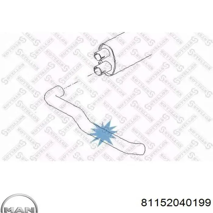 Купити 81152040199 MAN Труба приймальна (штани) глушника, передня
