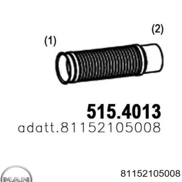 Купити 48228 Dinex Гофра до глушника