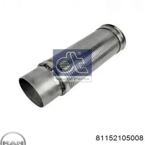 Гофра приймальної труби MAN 81152105008 ціна, від 26.81 USD