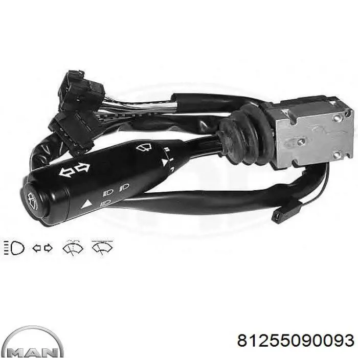 Перемикач підрульовий, лівий MAN 81255090093 ціна, від 53.10 USD
