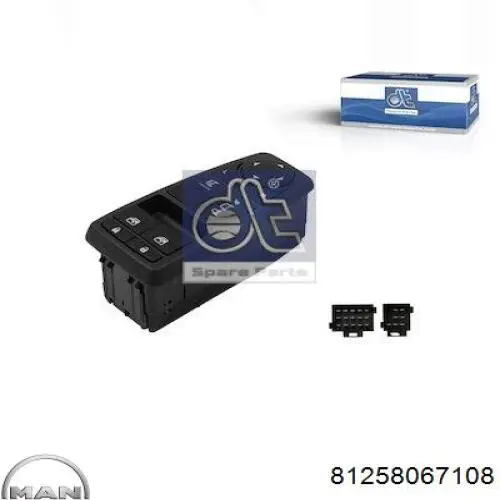 Кнопковий блок керування склопідіймачами передній лівий MAN 81258067108 ціна, від 159.41 USD
