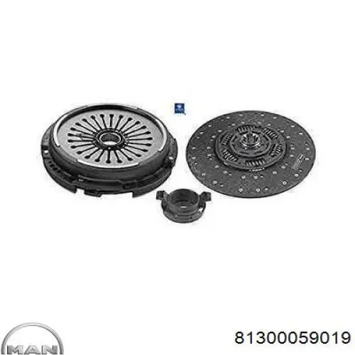 Комплект зчеплення (3 частини) MAN 81300059019 ціна, від 2281.54 USD