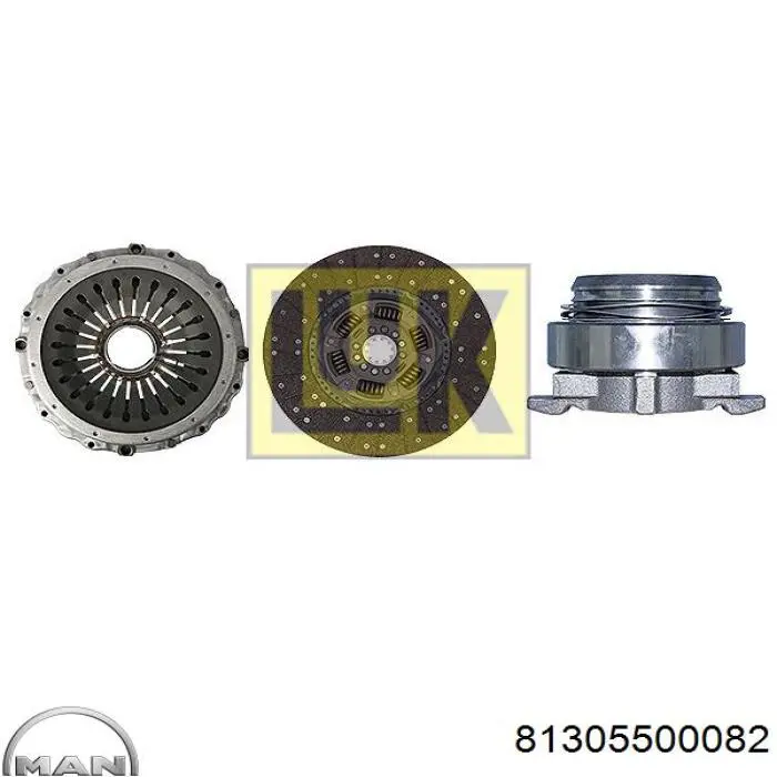 Вижимний підшипник MAN 81305500082 ціна, від 110.41 USD