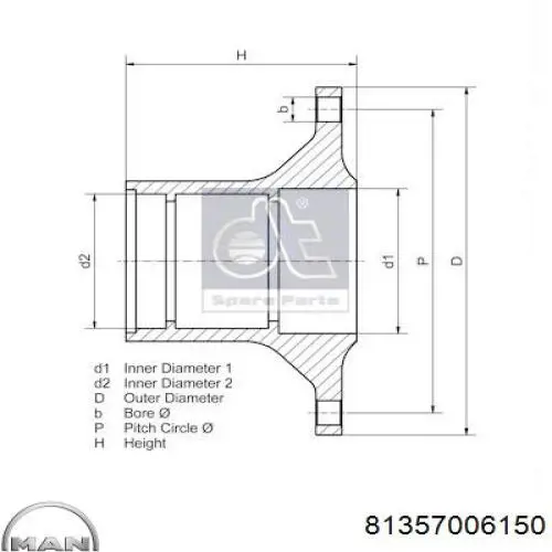 Купити 81357006150 MAN Підшипник ступиці колеса
