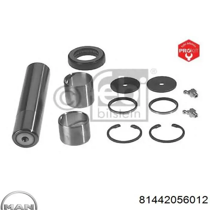 Ремкомплект шкворня поворотного кулака MAN 81442056012 ціна, від 31.96 USD