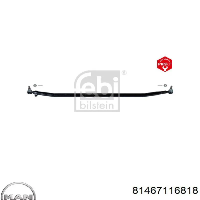 Тяга рульова в зборі MAN 81467116818 ціна, від 129.34 USD