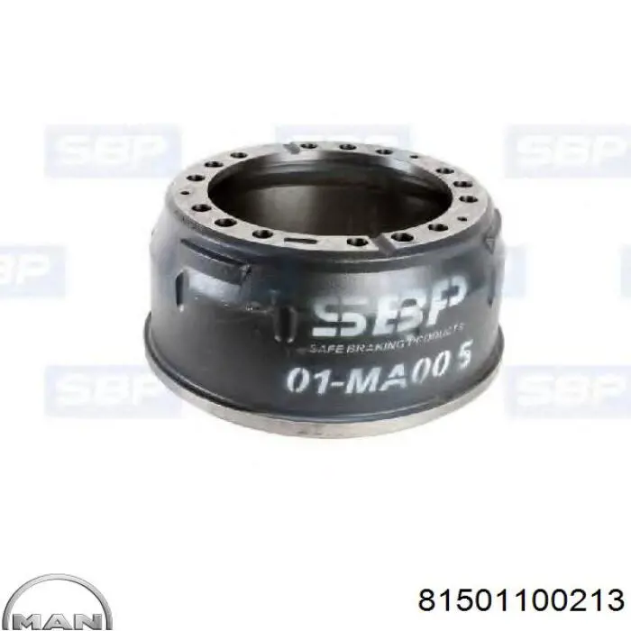 Барабан гальмівний передній MAN 81501100213 ціна, від 156.11 USD