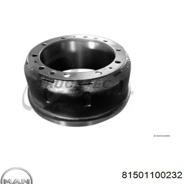 Барабан гальмівний передній MAN 81501100232 ціна, від 102.74 USD