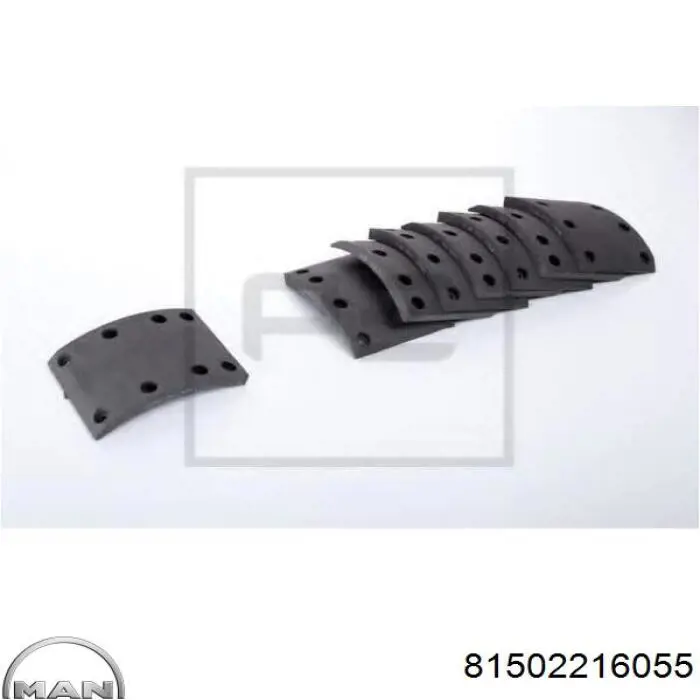 Накладка гальмівна передня (TRUCK) MAN 81502216055 ціна, від 50.57 USD