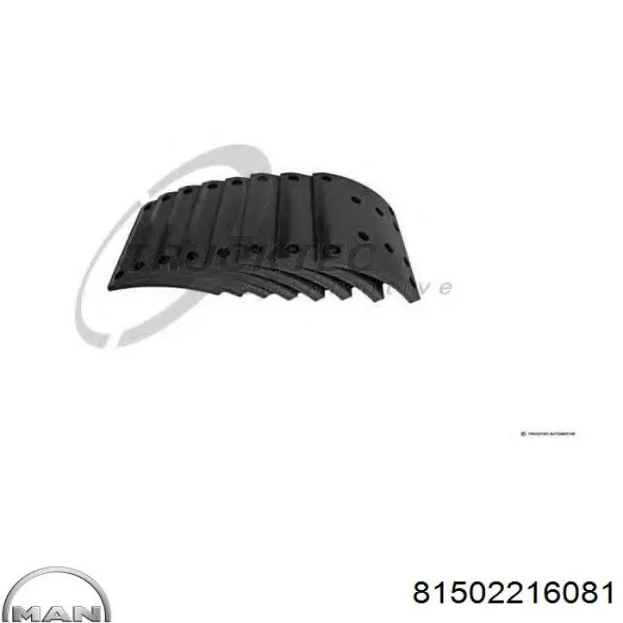 Купити 81502216081 MAN Накладка гальмівна задня (TRUCK)