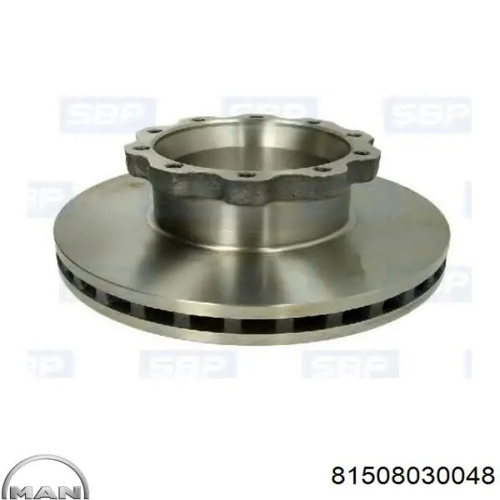 Диск переднього гальма MAN 81508030048 ціна, від 139.69 USD