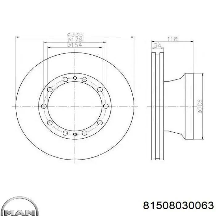 81508030063 MAN Дискові гальма