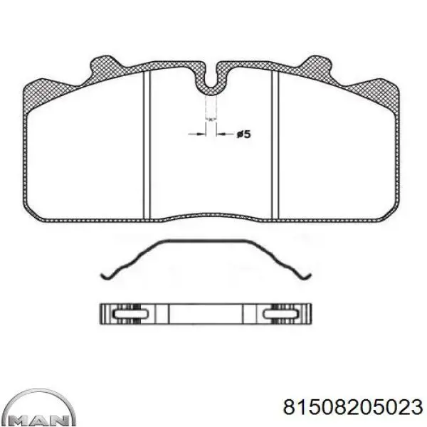 Гальмівні колодки MAN 81508205023 ціна, від 67.56 USD