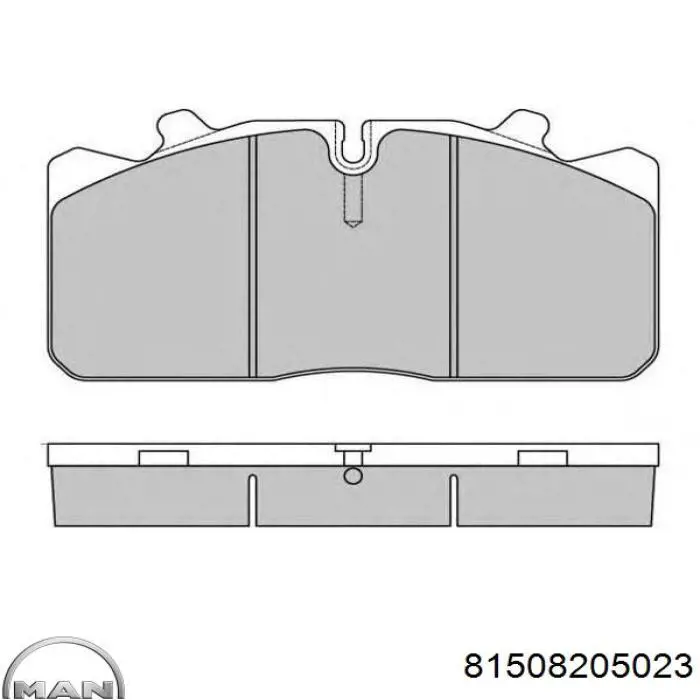Передні тормозні колодки 81508205023 MAN