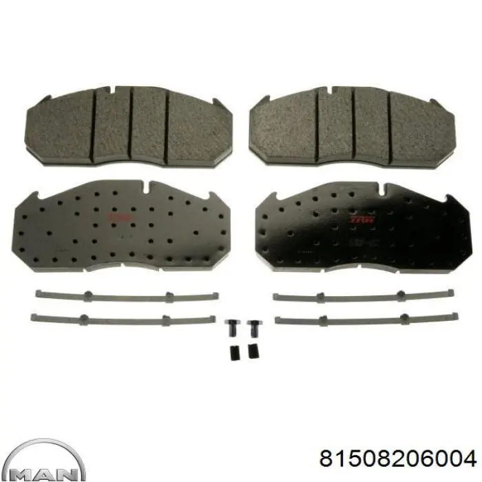 Гальмівні колодки MAN 81508206004 ціна, від 29.35 USD