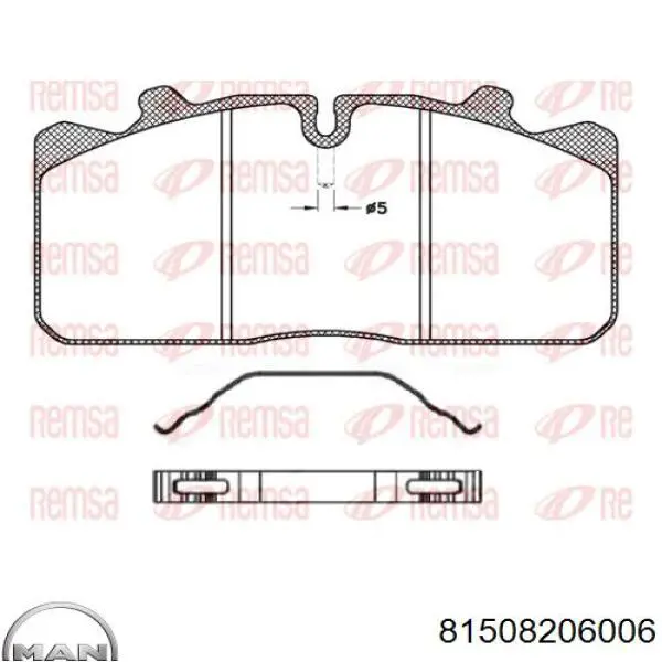 Гальмівні колодки MAN 81508206006 ціна, від 67.56 USD
