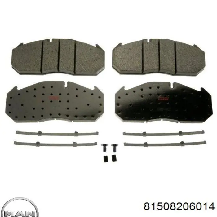 81508206014 MAN Передні гальмівні колодки