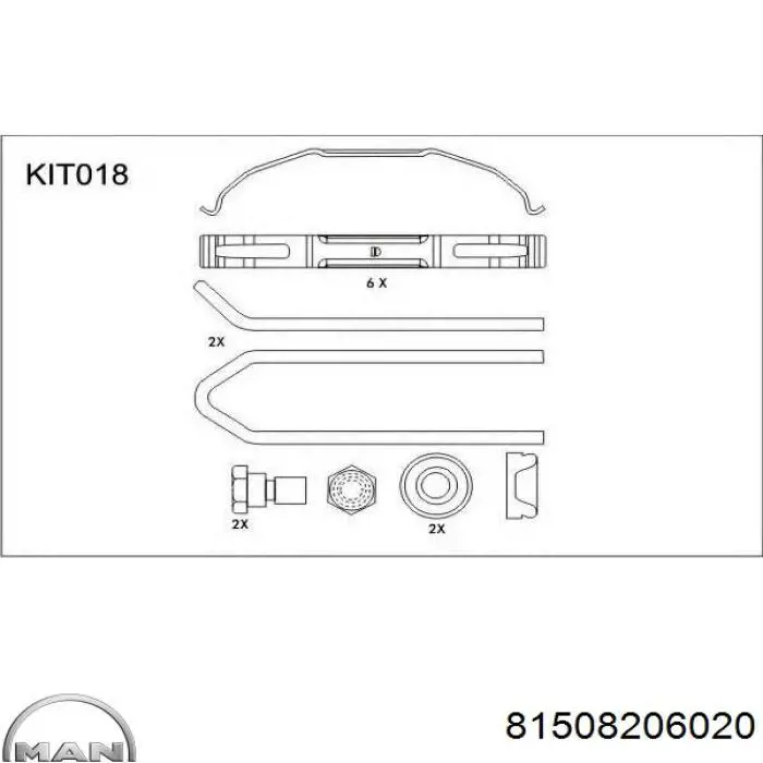 Передні тормозні колодки 81508206020 MAN