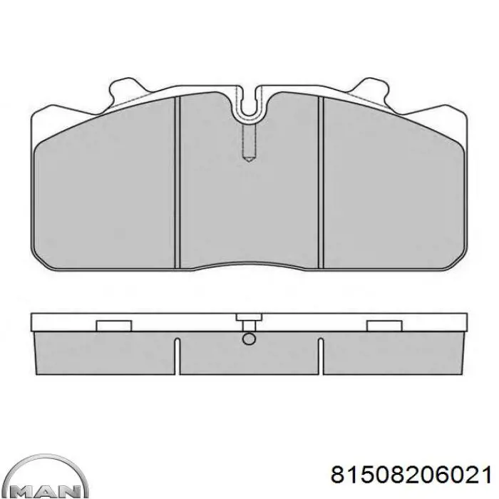Передні тормозні колодки 81508206021 MAN