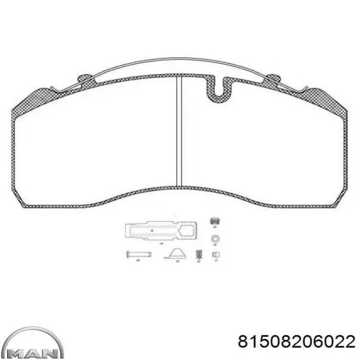 81508206022 MAN Передні гальмівні колодки