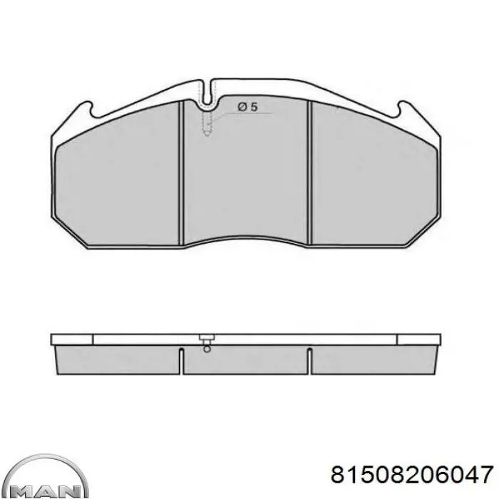 81508206047 MAN Передні гальмівні колодки