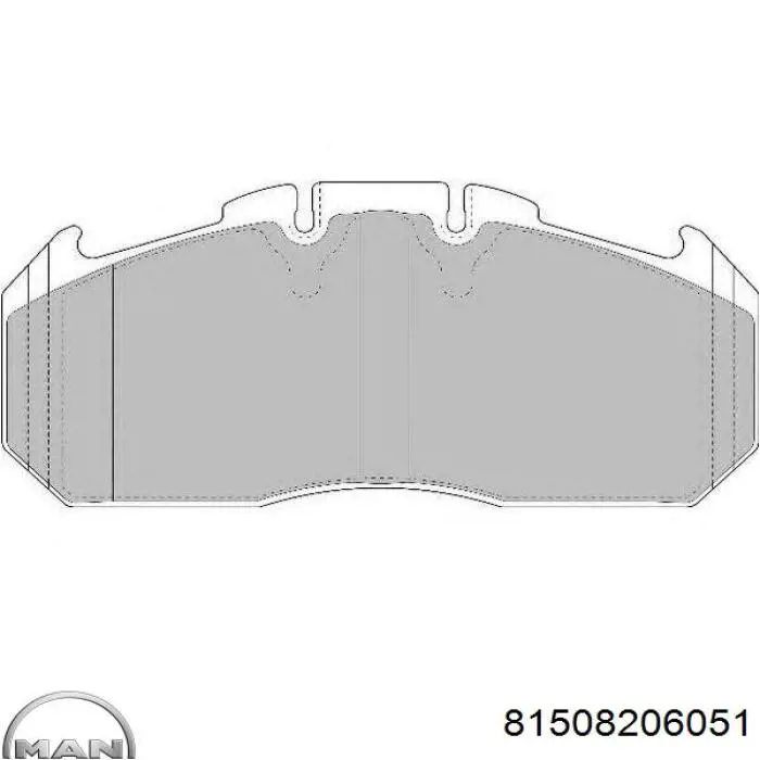 81508206051 MAN Передні гальмівні колодки