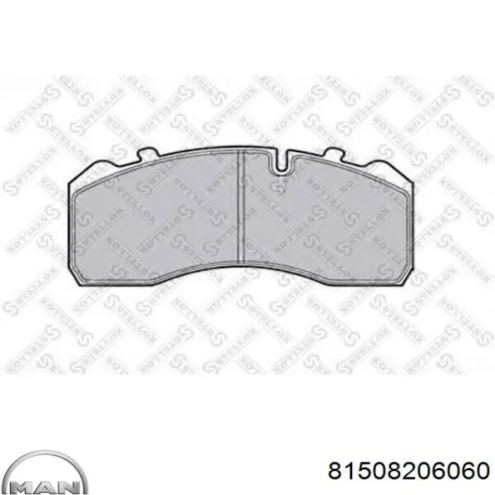 81508206060 MAN Передні гальмівні колодки