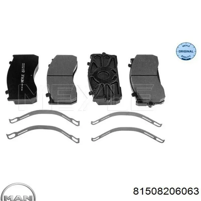 81508206063 MAN Передні гальмівні колодки