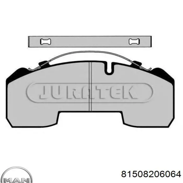 81508206064 MAN Передні гальмівні колодки