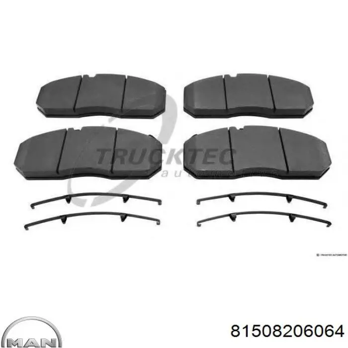 Гальмівні колодки MAN 81508206064 ціна, від 67.75 USD