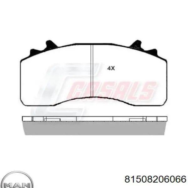 81508206066 MAN Передні гальмівні колодки